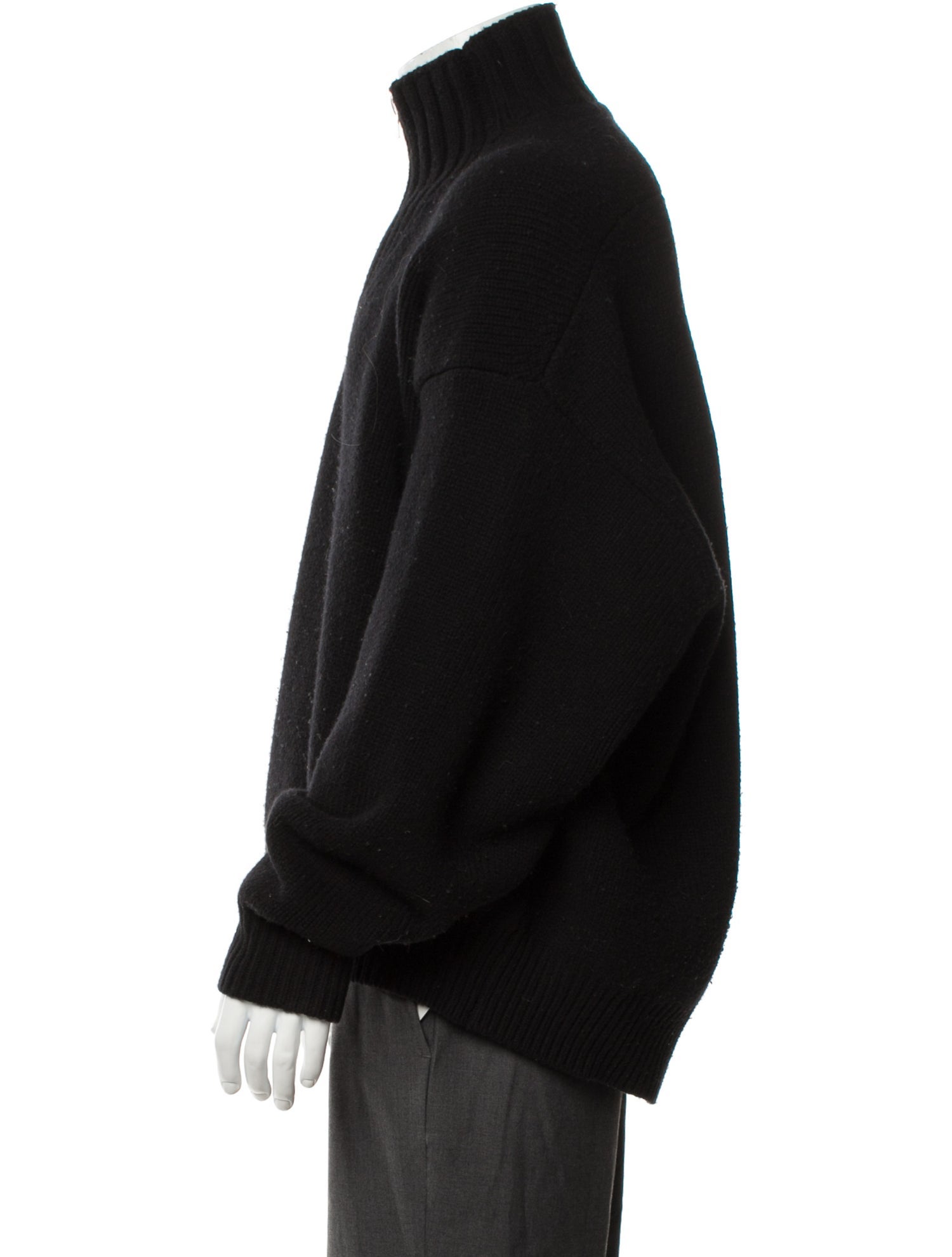 Alexander Wang Wool Mock Neck Polo Sweater