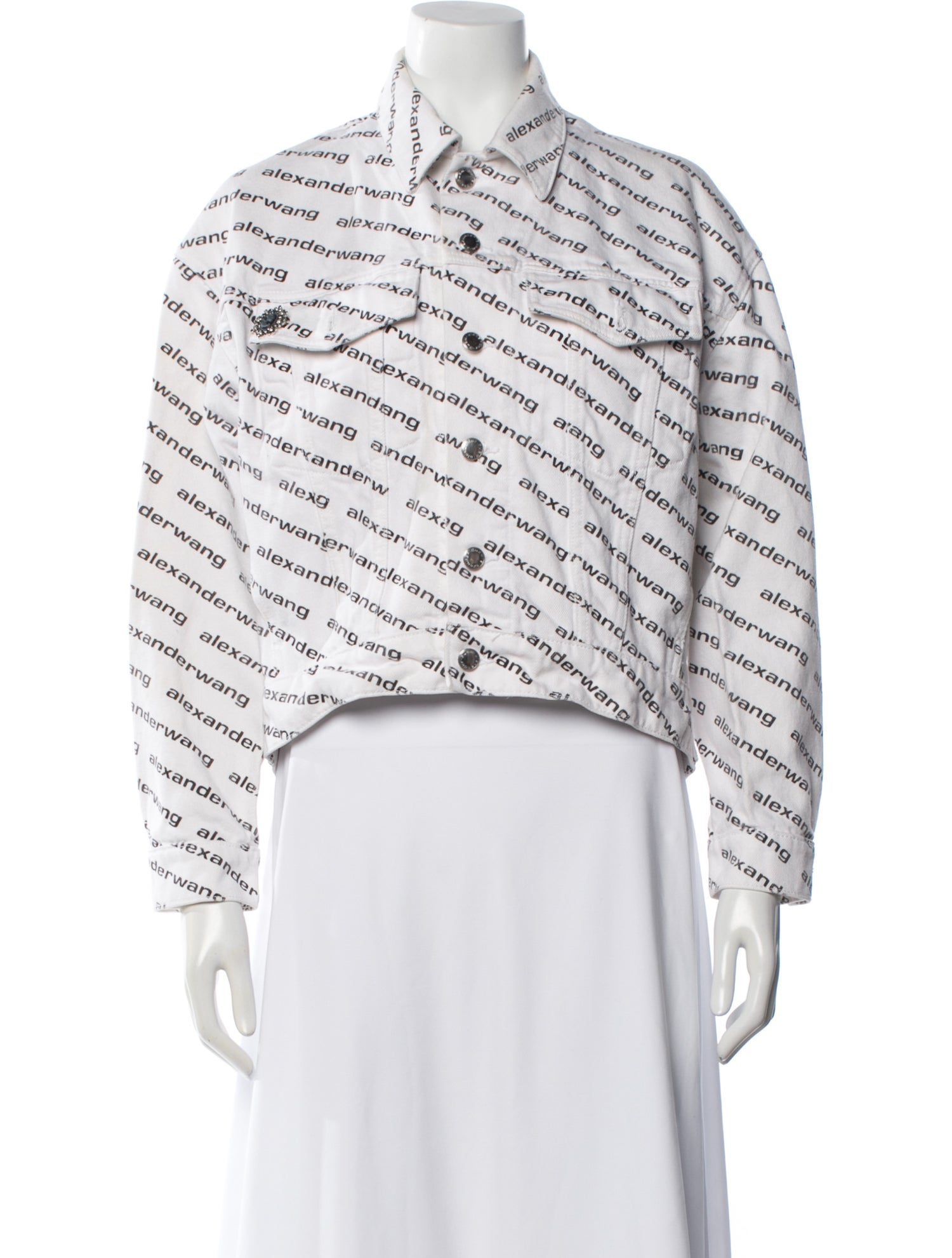 Alexander Wang Striped Denim Jacket