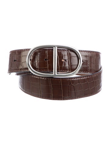 Pre-owned Alexander Wang Wide Leather Belt In Brown
