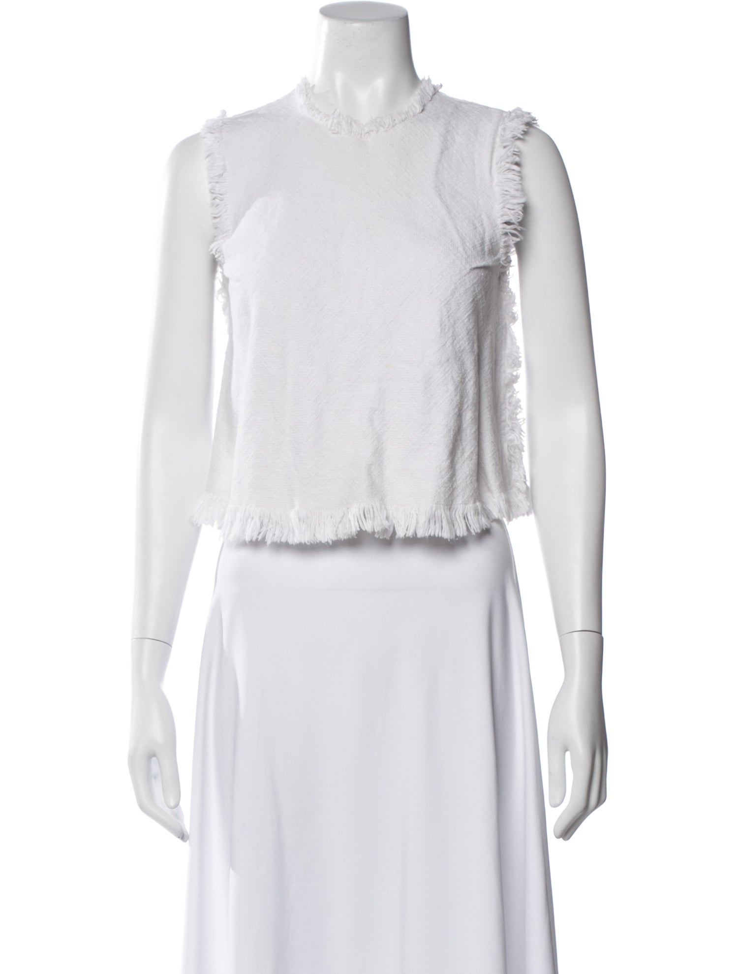 Alexander Wang Crew Neck Sleeveless Crop Top