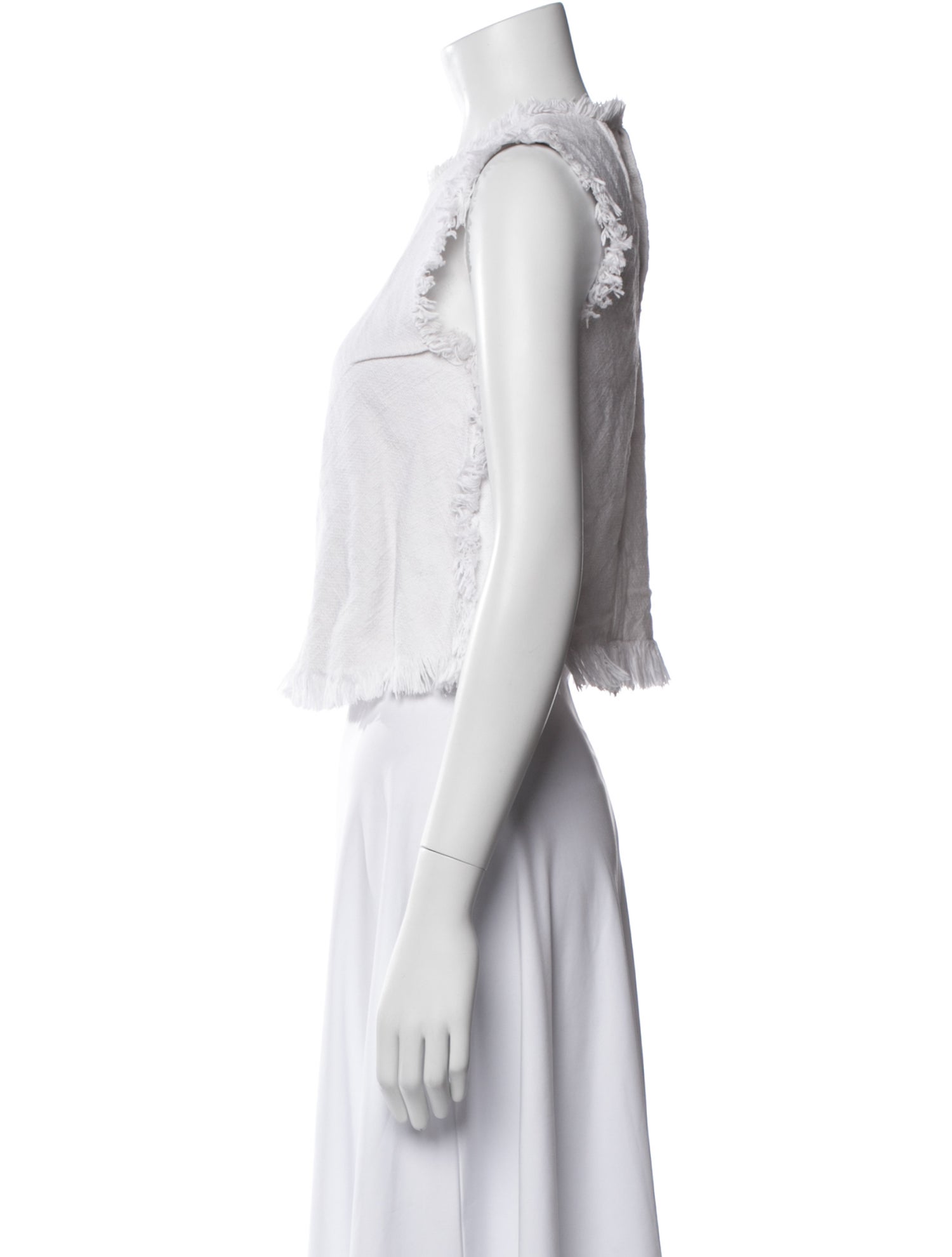 Alexander Wang Crew Neck Sleeveless Crop Top