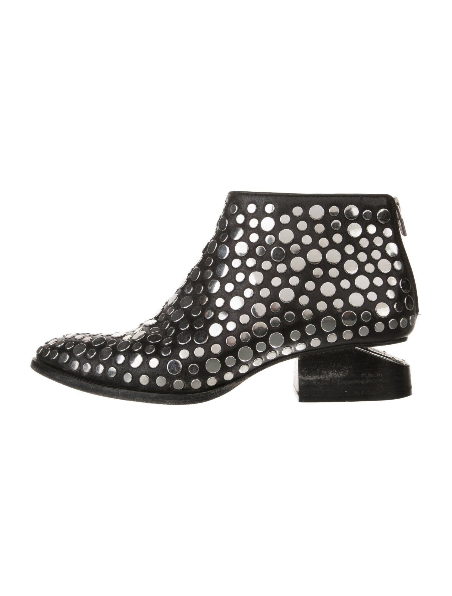 Alexander Wang Leather Studded Accents Boots