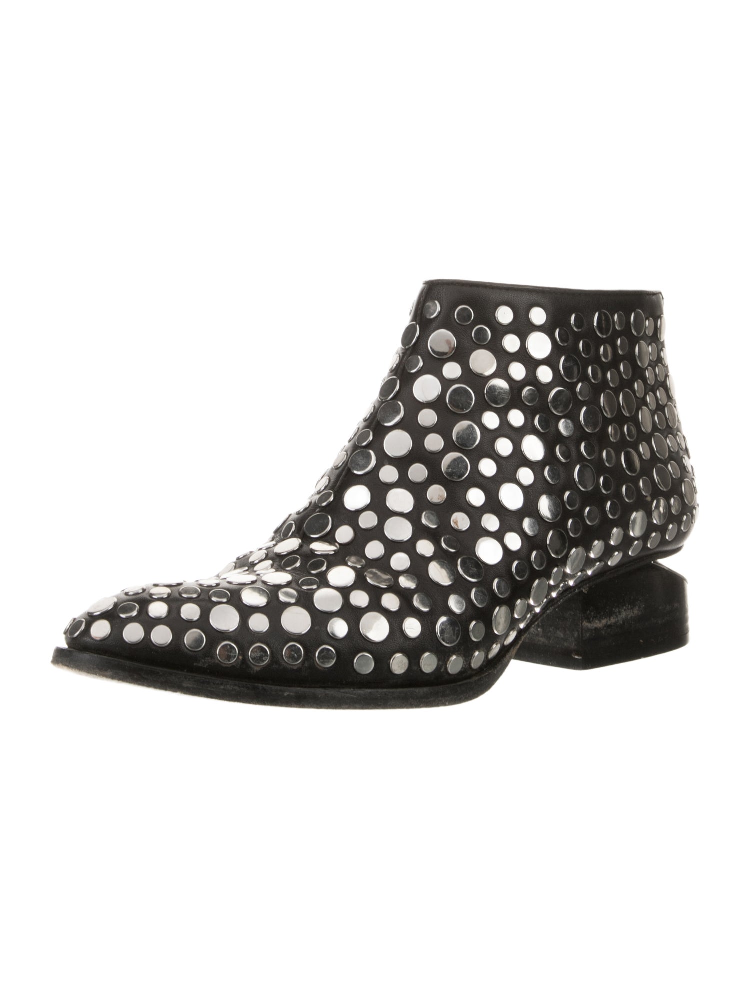 Alexander Wang Leather Studded Accents Boots