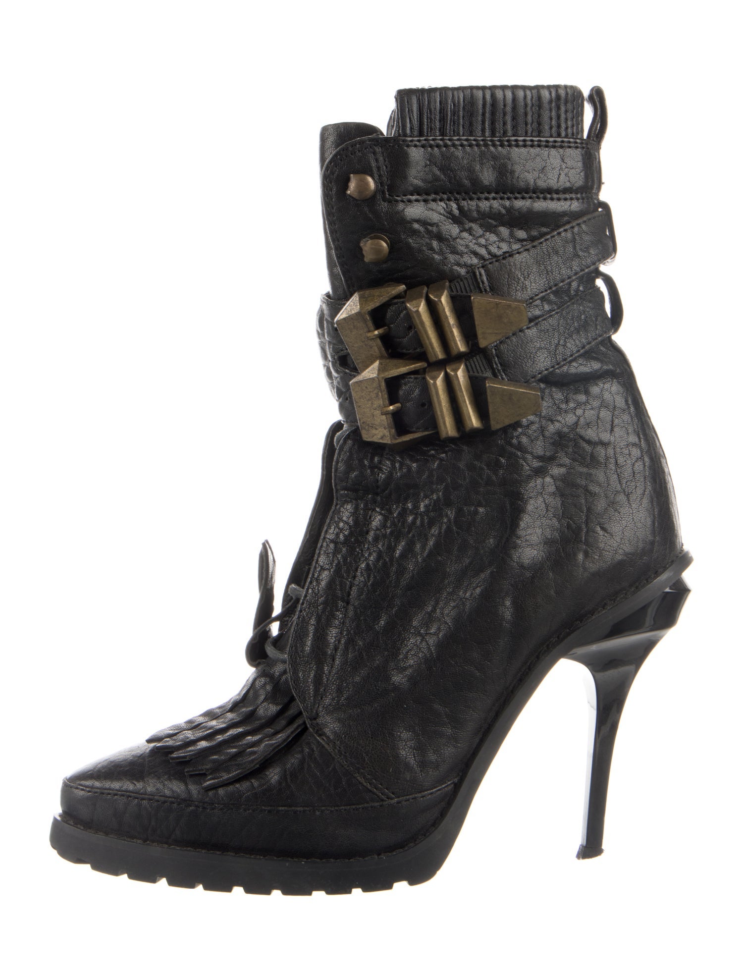 Alexander Wang Leather Lace-Up Boots