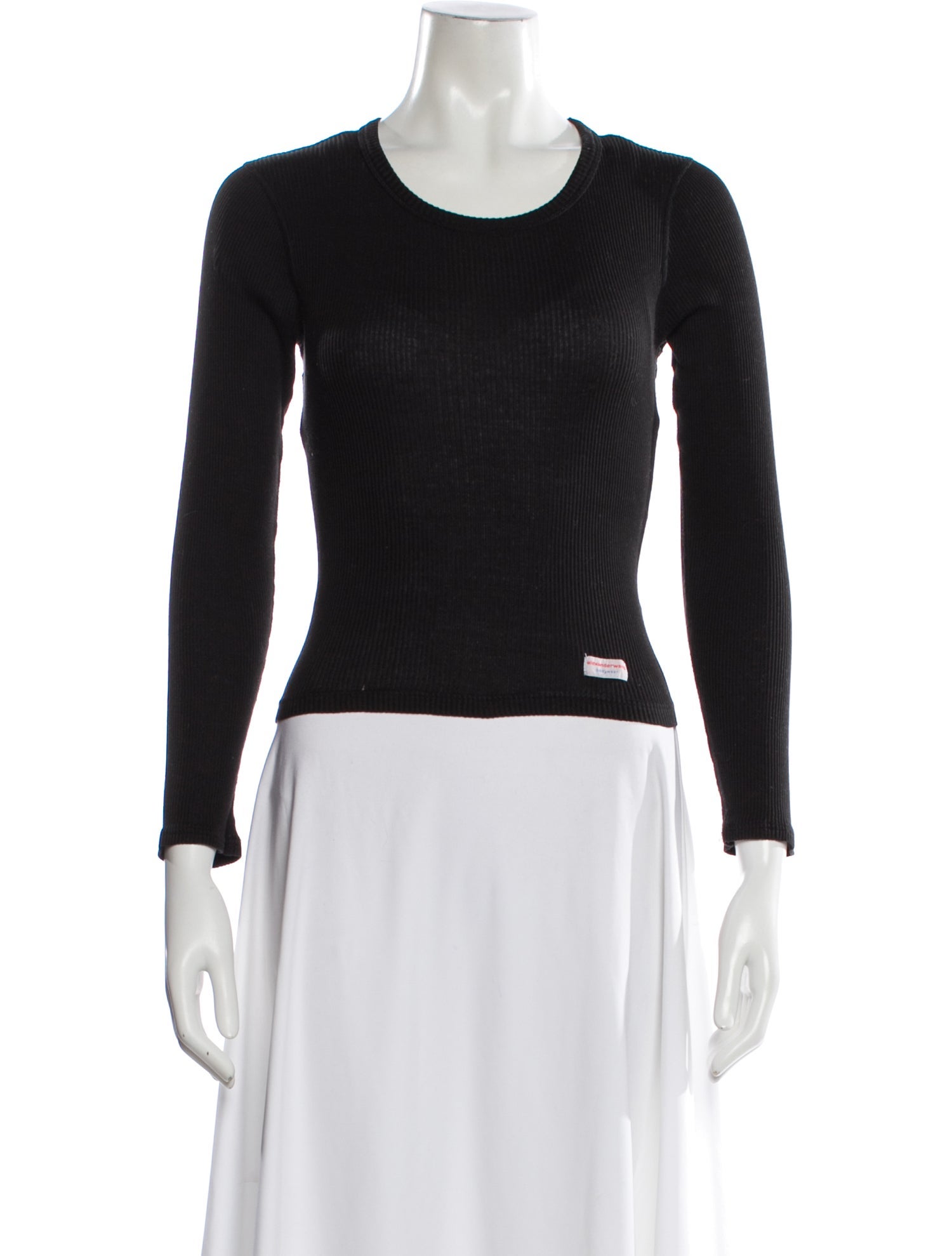 Alexander Wang Crew Neck Long Sleeve Top