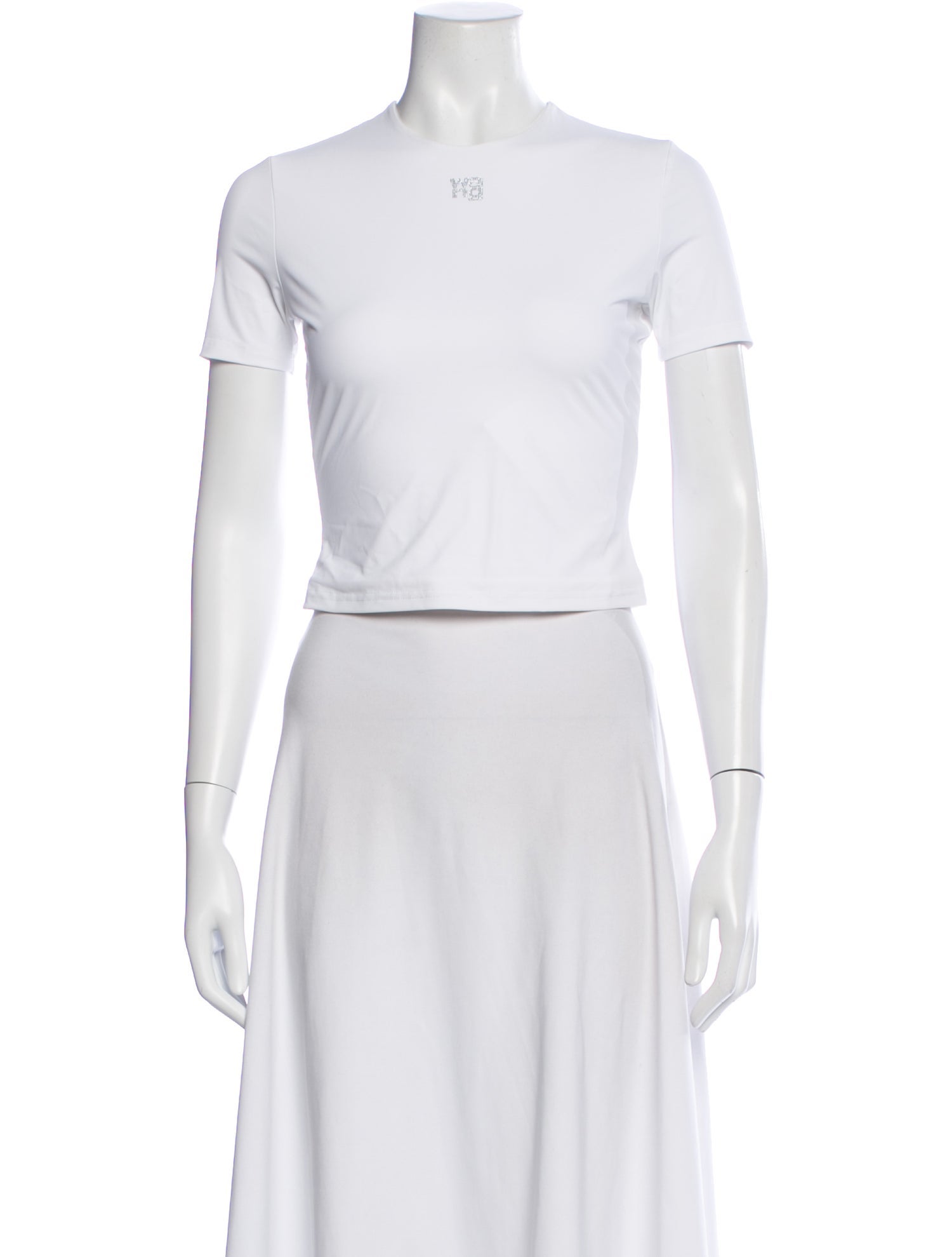 Alexander Wang Crew Neck Short Sleeve Crop Top