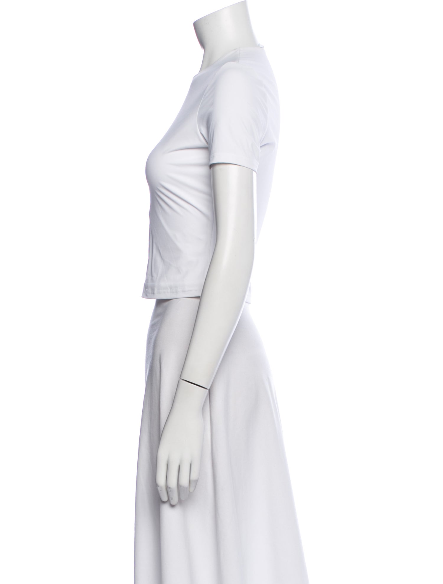 Alexander Wang Crew Neck Short Sleeve Crop Top