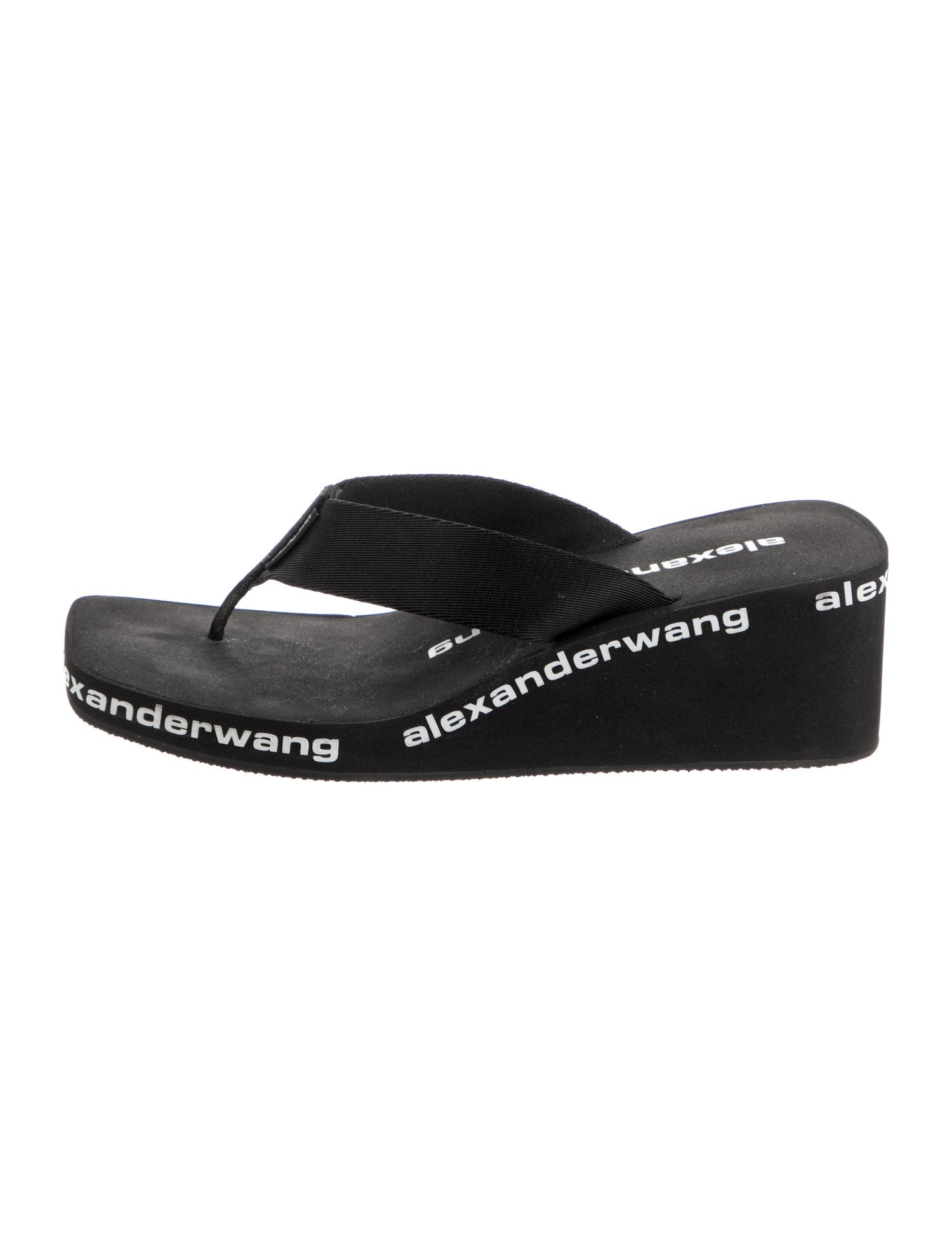 Alexander Wang Leather Printed Flip Flops