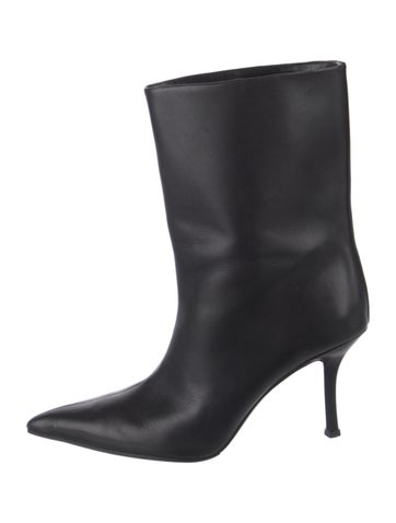 Pre-owned Alexander Wang Leather Boots In Black