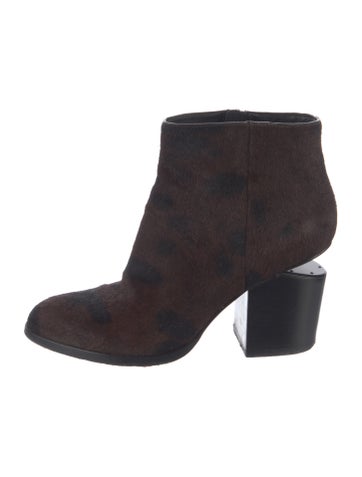 Pre-owned Alexander Wang Ponyhair Boots In Brown
