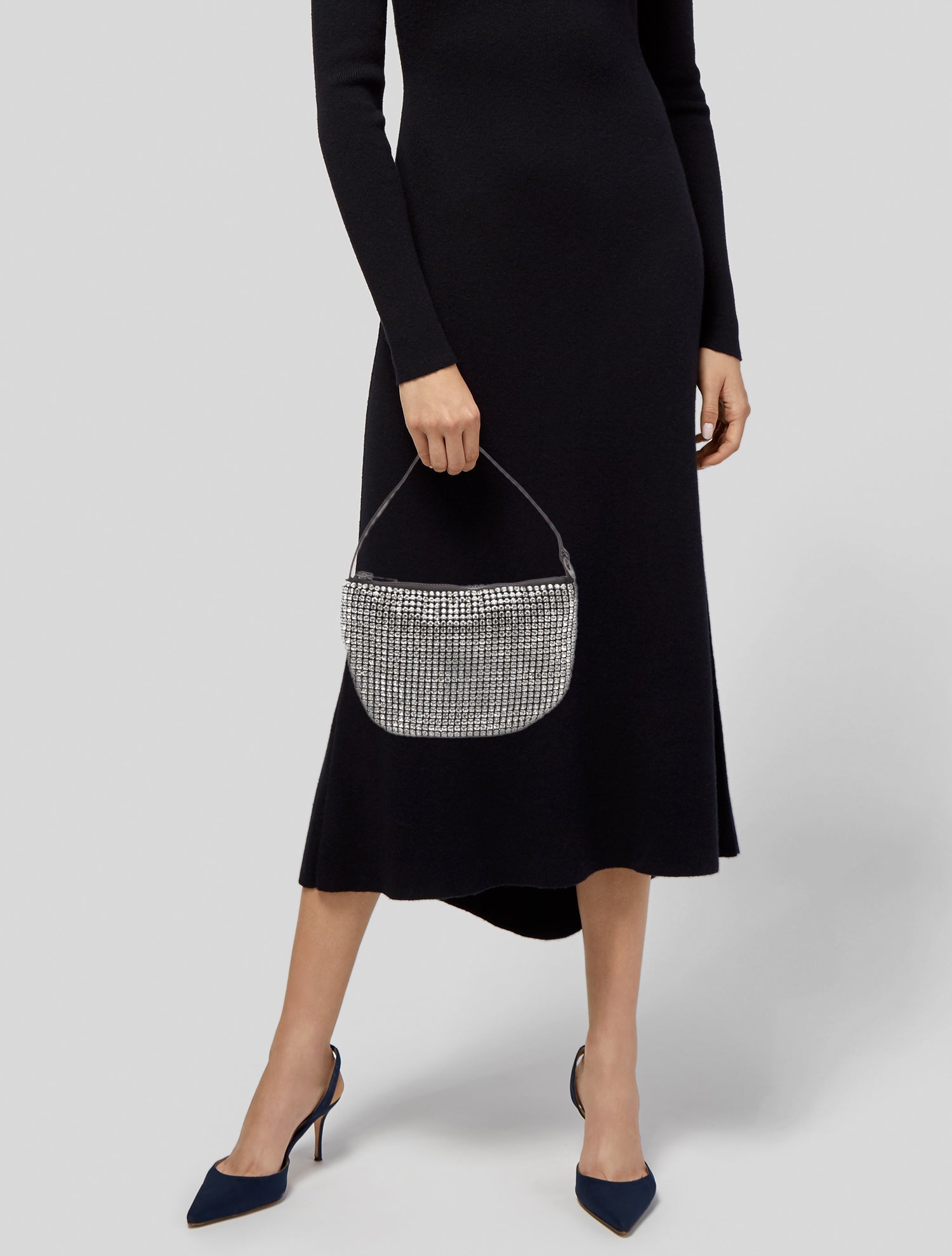 Judith Leiber Satin Evening Bag - Blue Evening Bags, Handbags