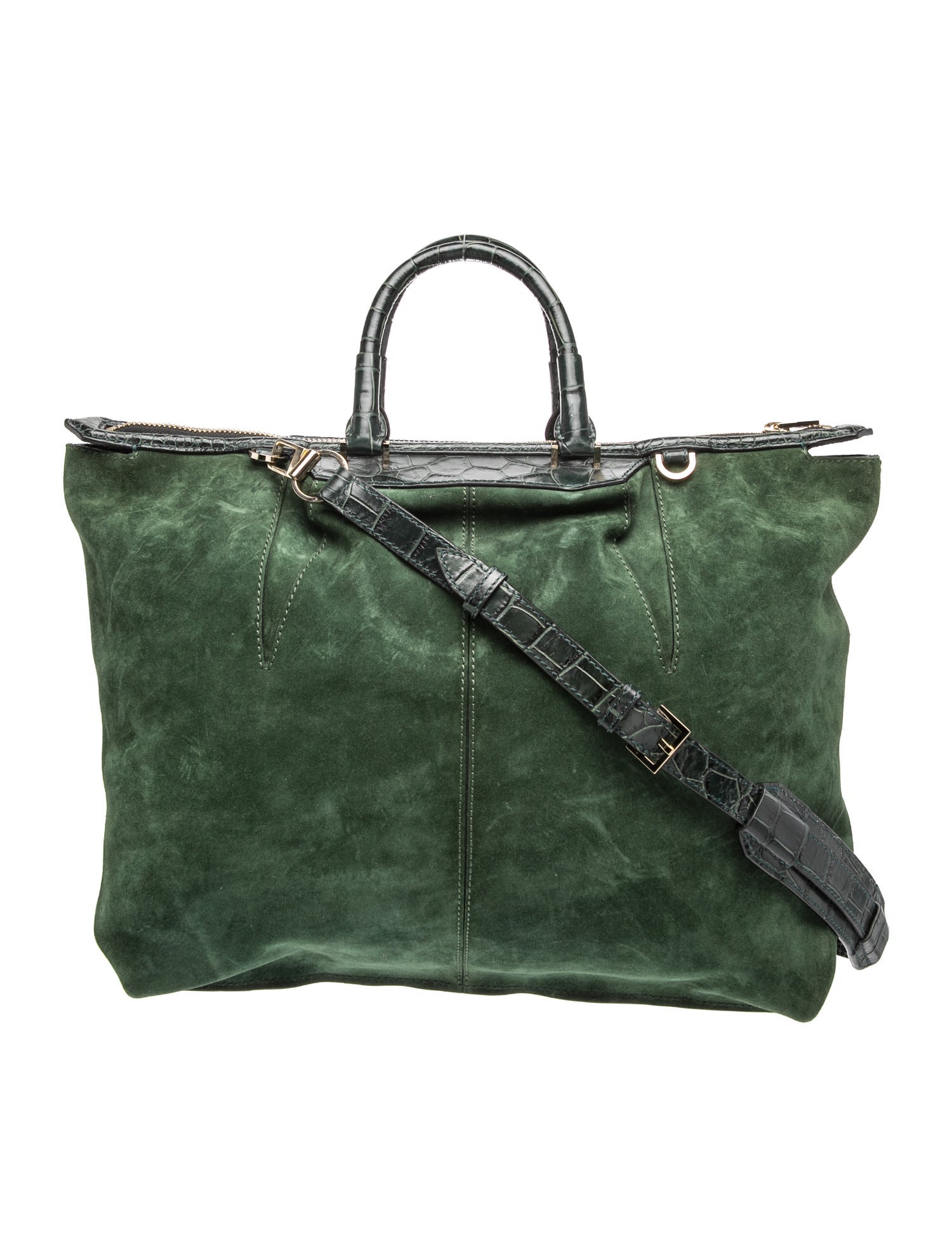 Alexander Wang Suede Top Handle Bag - Green Handle Bags, Handbags