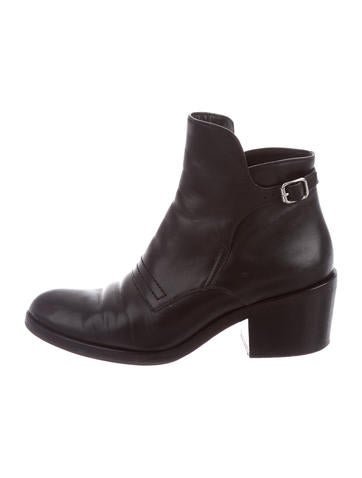Alexander Wang Leather Pointed-Toe Ankle Boots