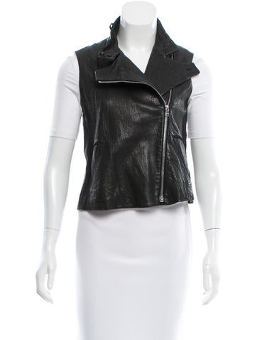 Alexander Wang Leather Moto Vest