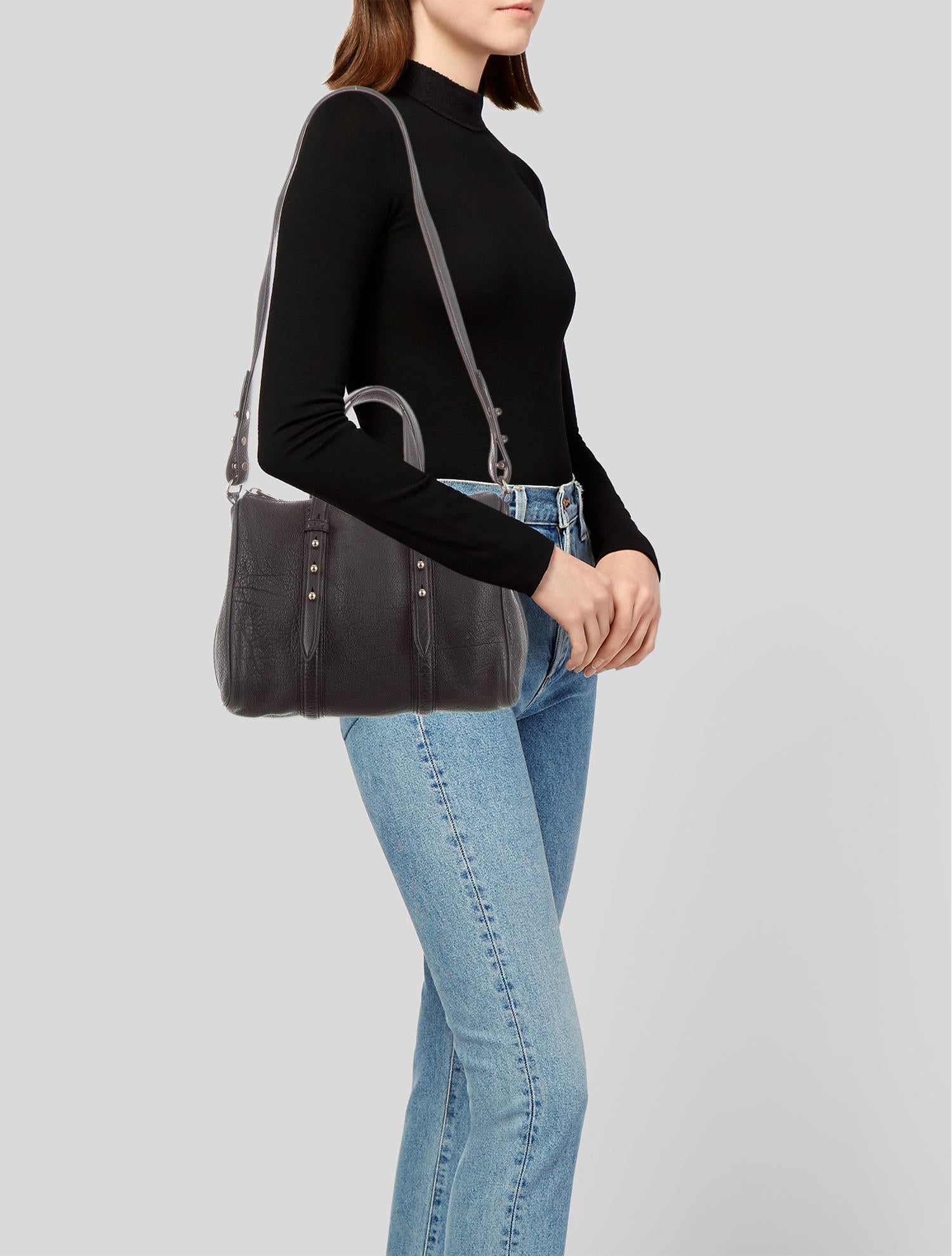 Alexander Wang Grained Daria Duffel Bag - Black Handle Bags