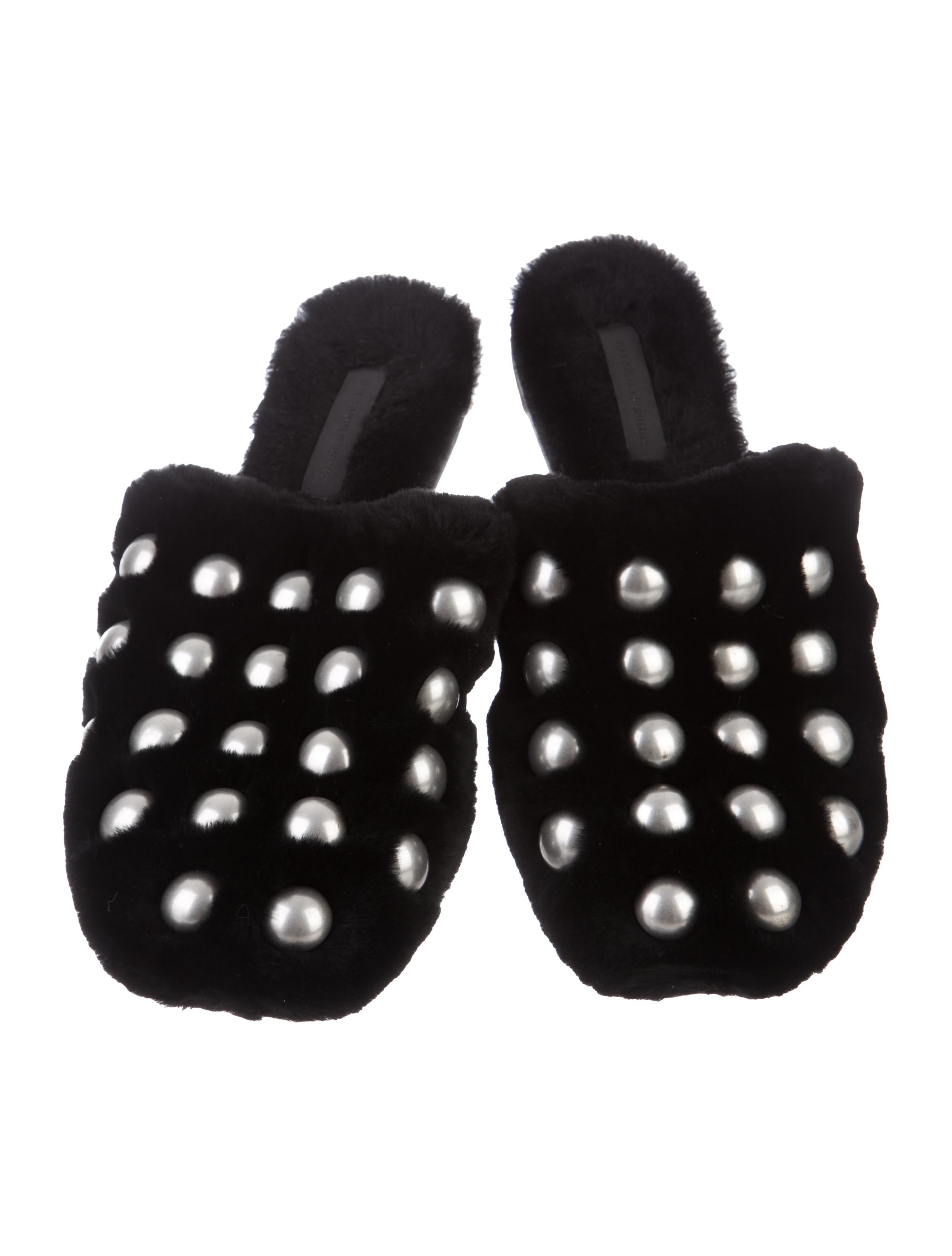 alexander wang fur slides