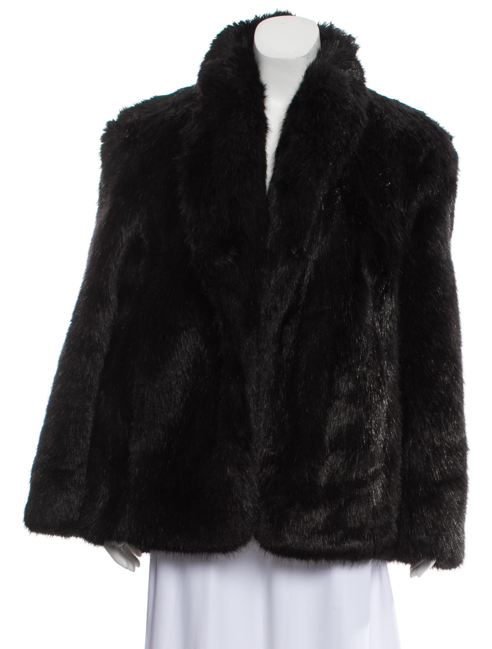 Alexander Wang Faux Fur Open-Front Jacket