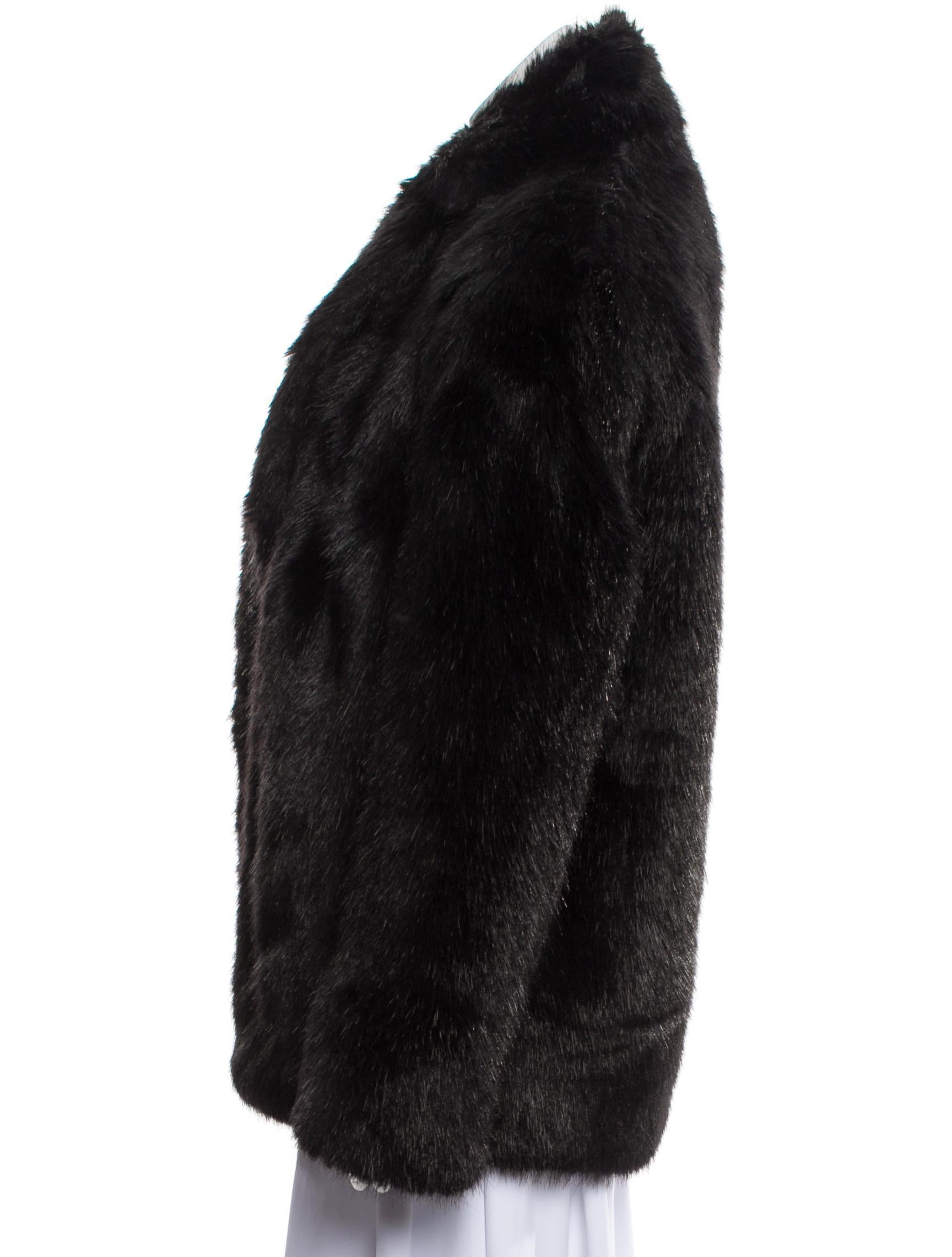 Alexander Wang Faux Fur Open-Front Jacket