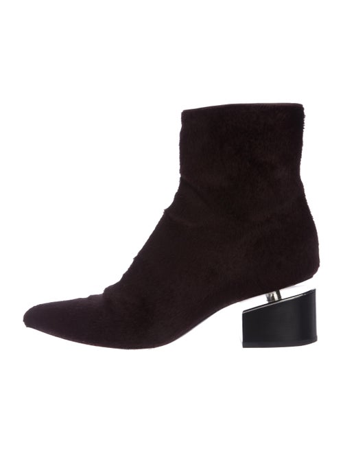 Alexander Wang Jude Calf Hair Ankle Boots silver