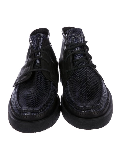 Alexander Wang Snakeskin Round-Toe Ankle Boots