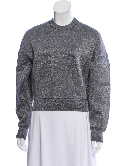 Alexander Wang Metallic Dolman Sweater Silver