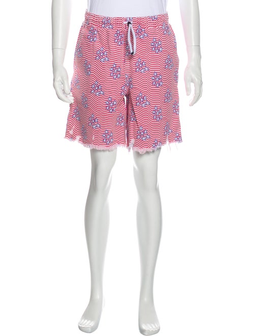 Alexander Wang Graphic Print Denim Shorts Denim