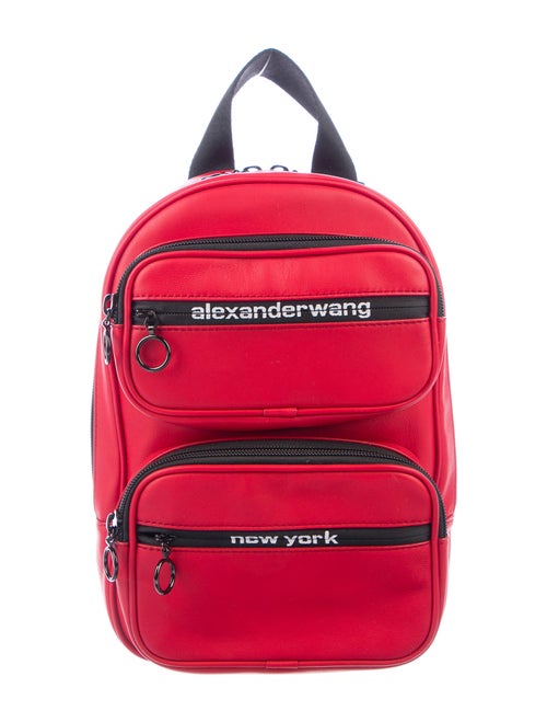 Alexander Wang Leather Mini Backpack Red
