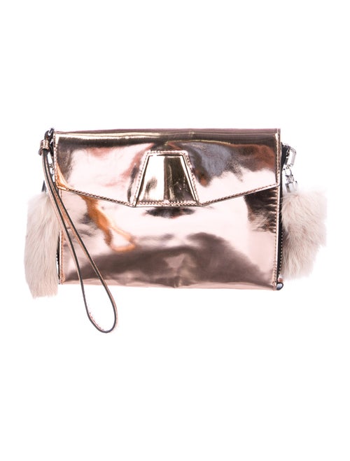 Alexander Wang Lydia Metallic Clutch Metallic