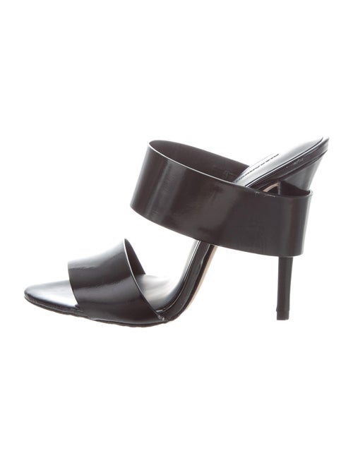 Alexander Wang Leather Slides Black