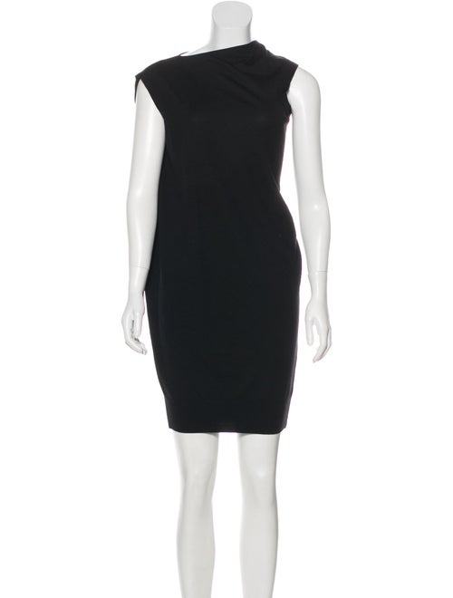 Alexander Wang Merino Wool Asymmetrical Dress Blac