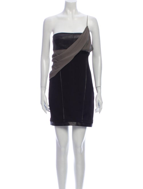 Alexander Wang Asymmetrical Mini Dress Black