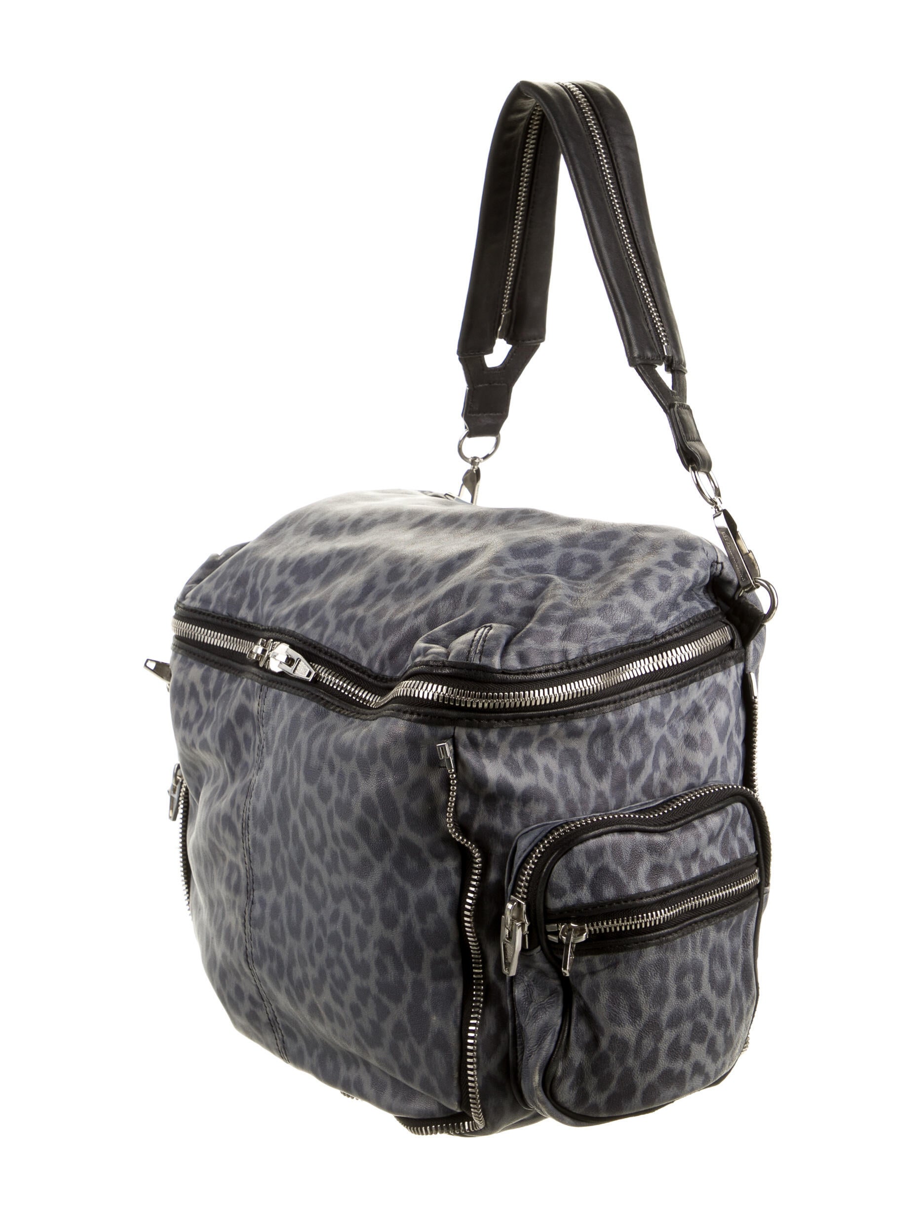 Alexander Wang Jane Leopard Print Shoulder Bag - Blue Shoulder