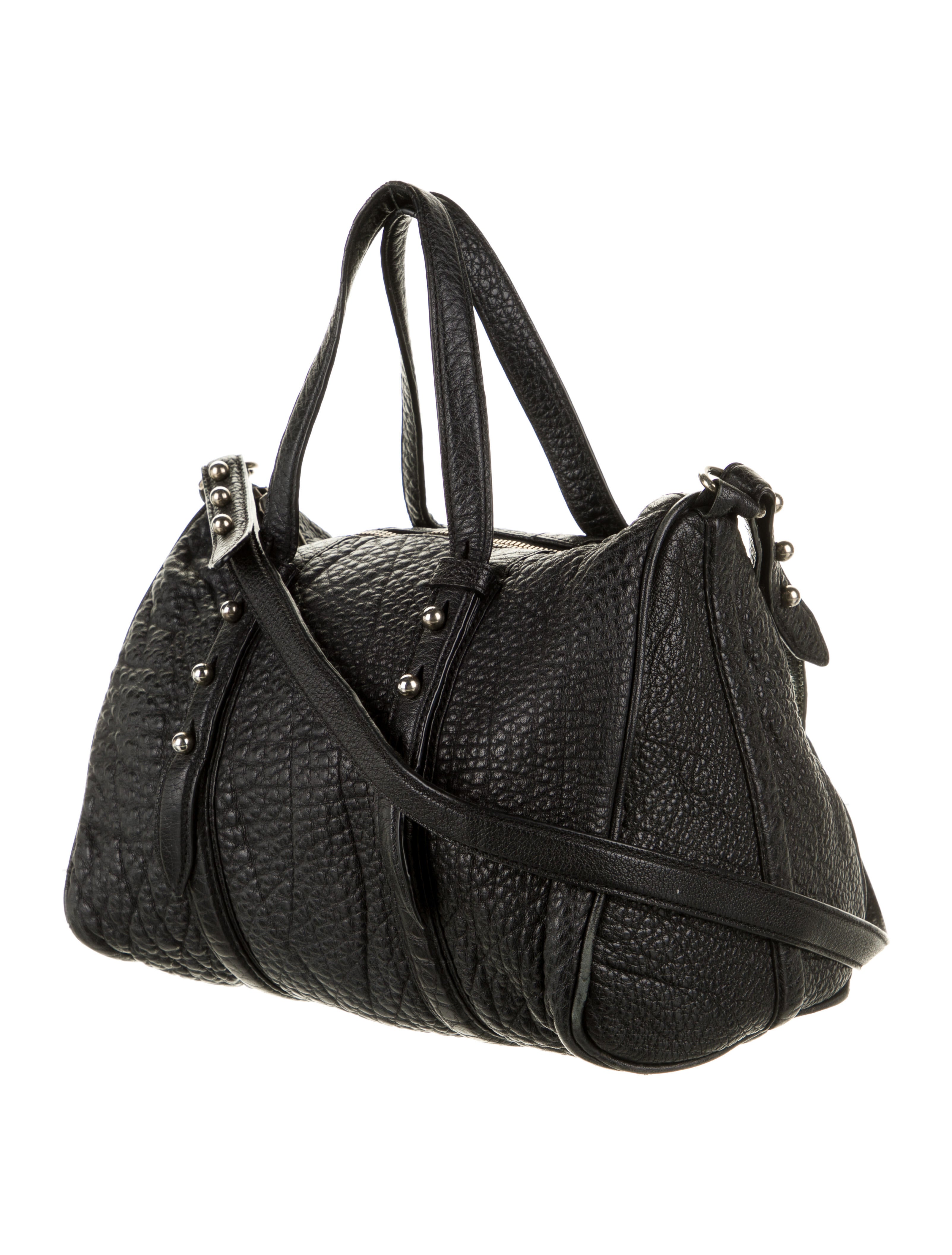 Alexander Wang Grained Leather Daria Duffel Bag - Black Handle