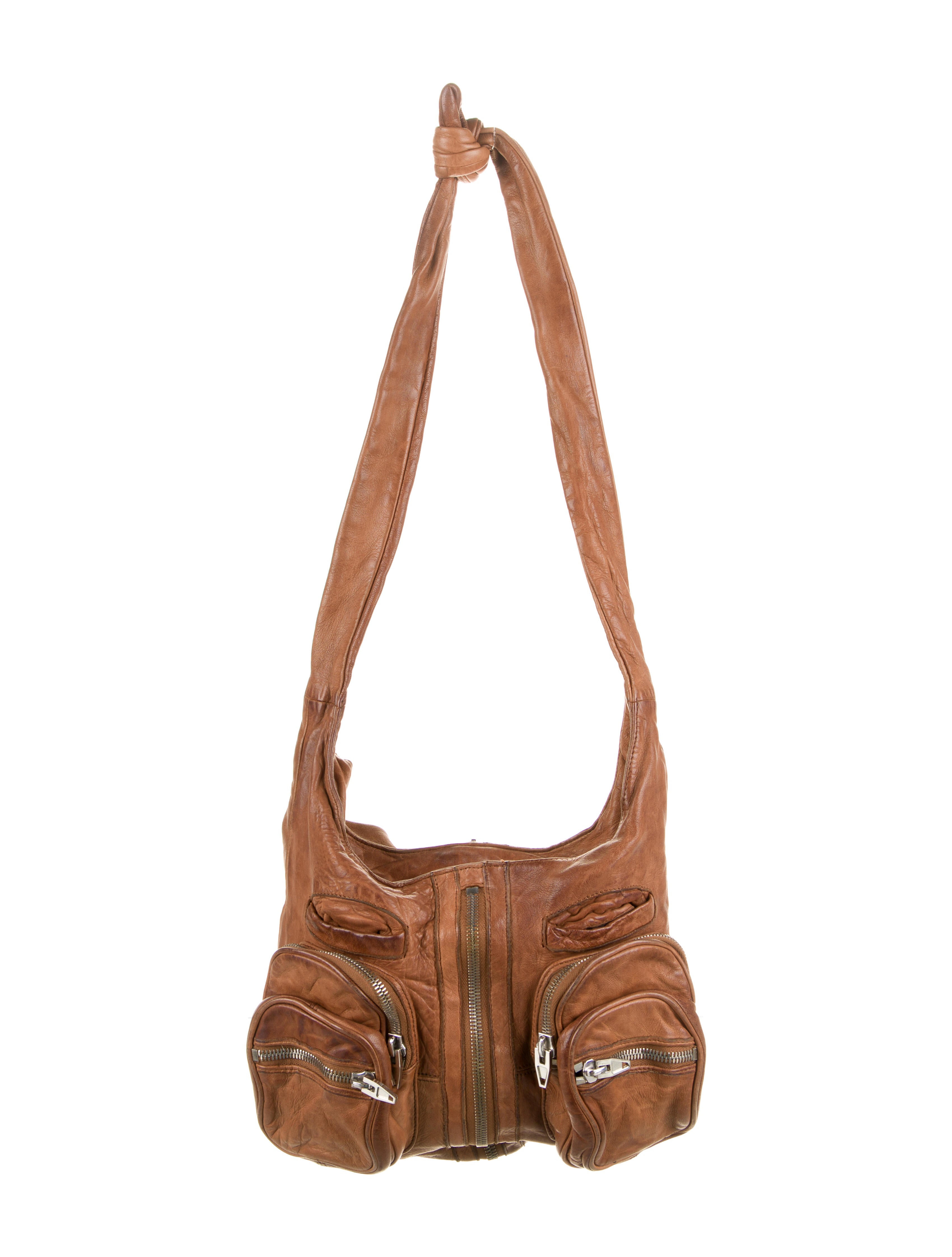 Alexander Wang Donna Leather Hobo Bag - Brown Hobos, Handbags