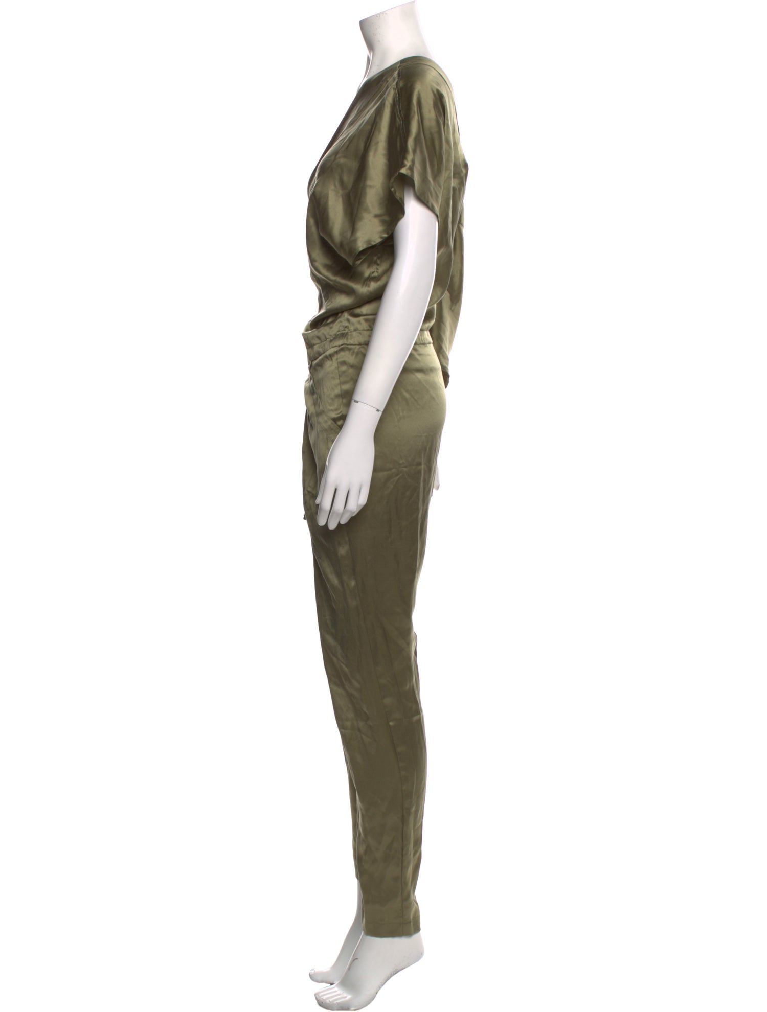 Amber Sakai Silk V-Neck Jumpsuit w/ Tags