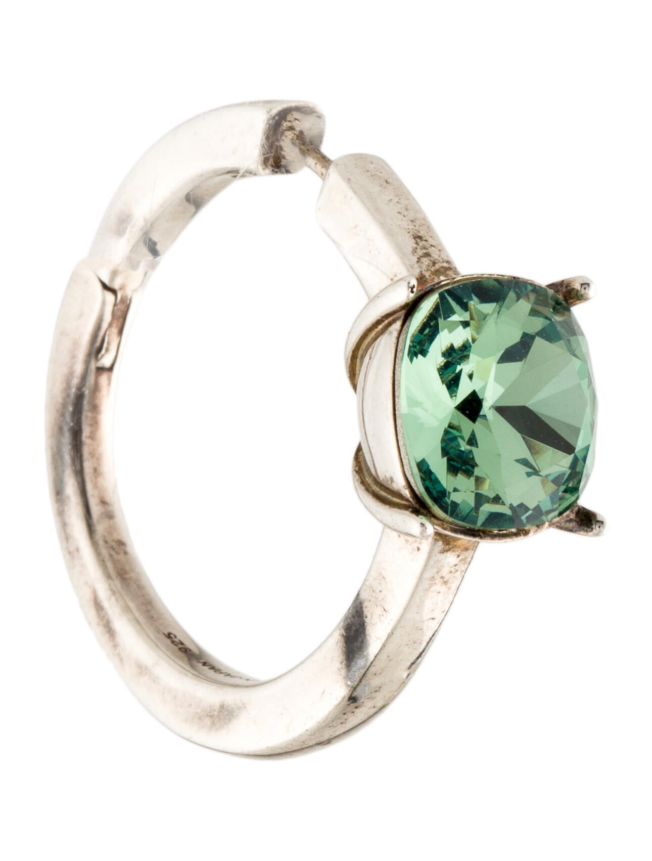 Ambush Glass Foil Back Single Hoop Earring