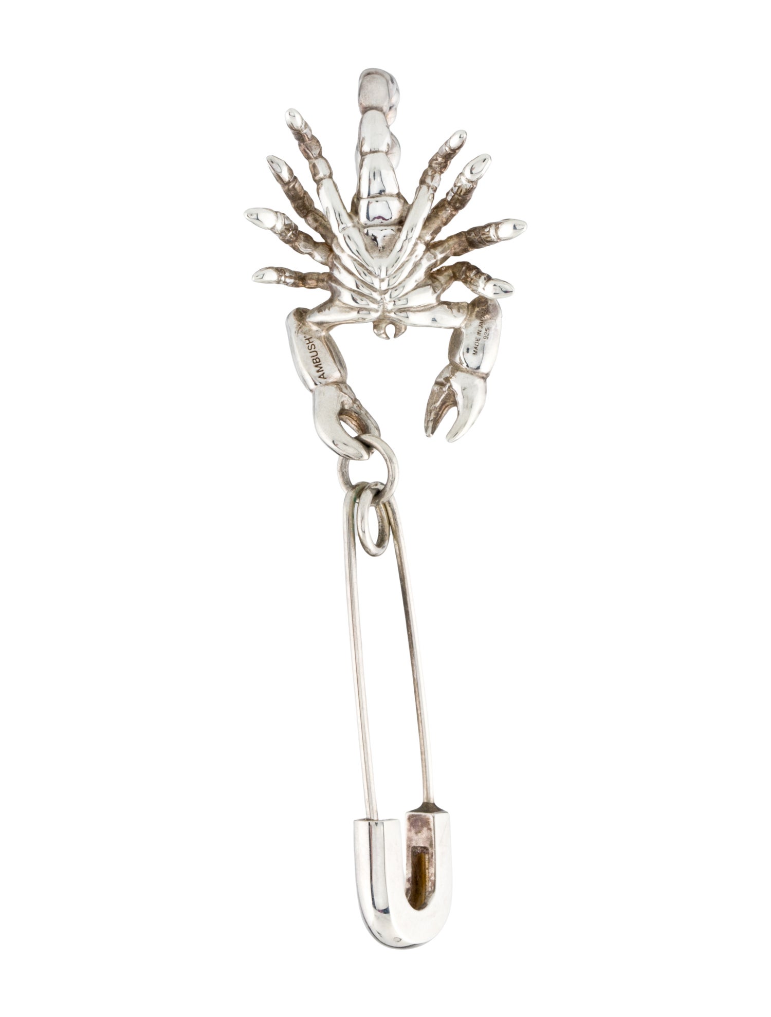 Ambush Scorpion Safety Pin Single Earring
