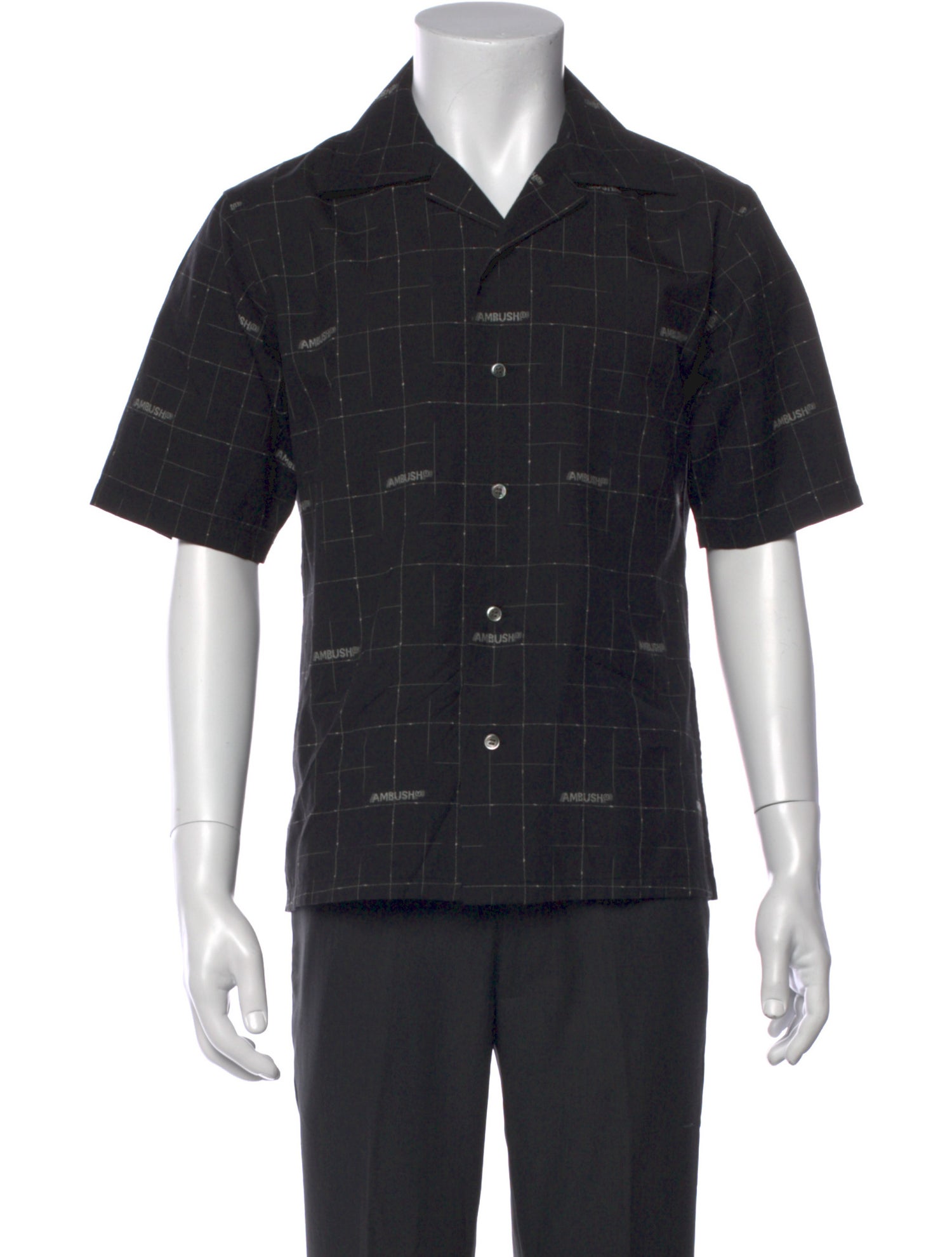 Ambush Wool Plaid Print Shirt