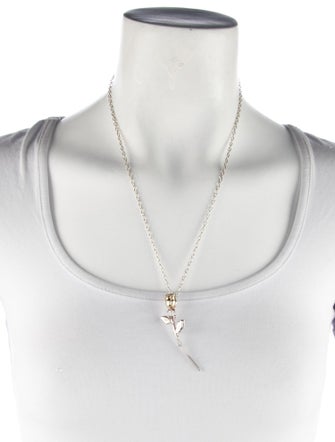 Ambush Two-Tone Rose Pendant Necklace