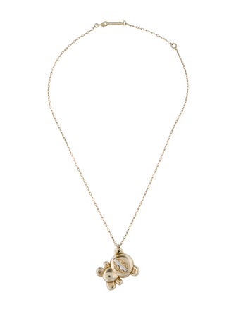 Ambush Two-Tone Teddy Bear Pendant Necklace