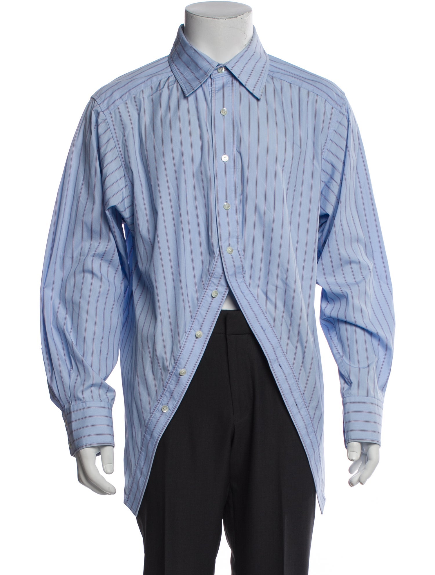 Ambush Striped Long Sleeve Dress Shirt