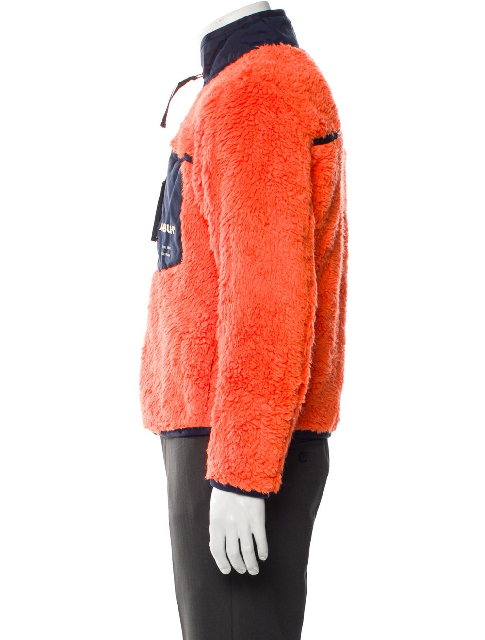 Ambush Jacket Orange Colorblock Pattern Woven Lin… - image 2