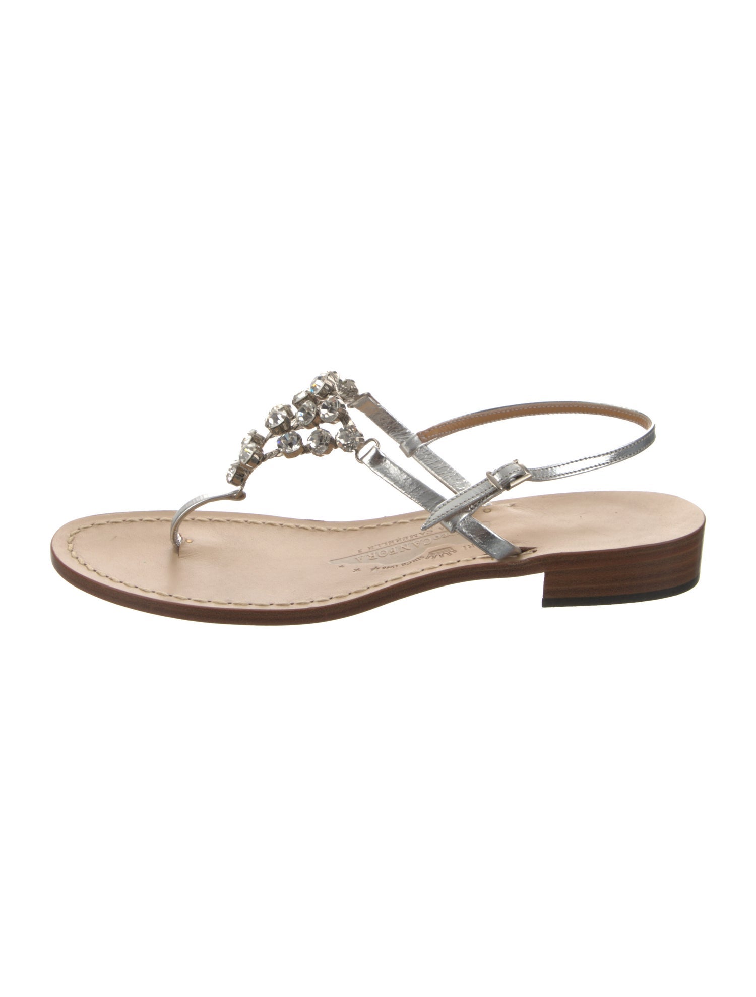 Amedeo Leather T-Strap Sandals