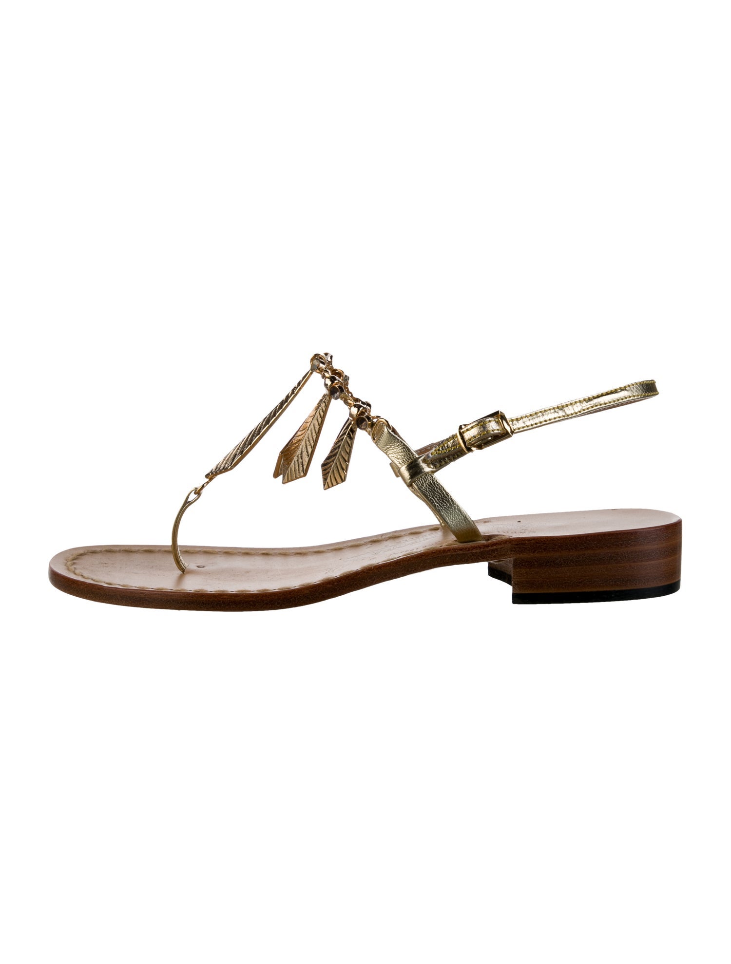 Amedeo Leather T-Strap Sandals