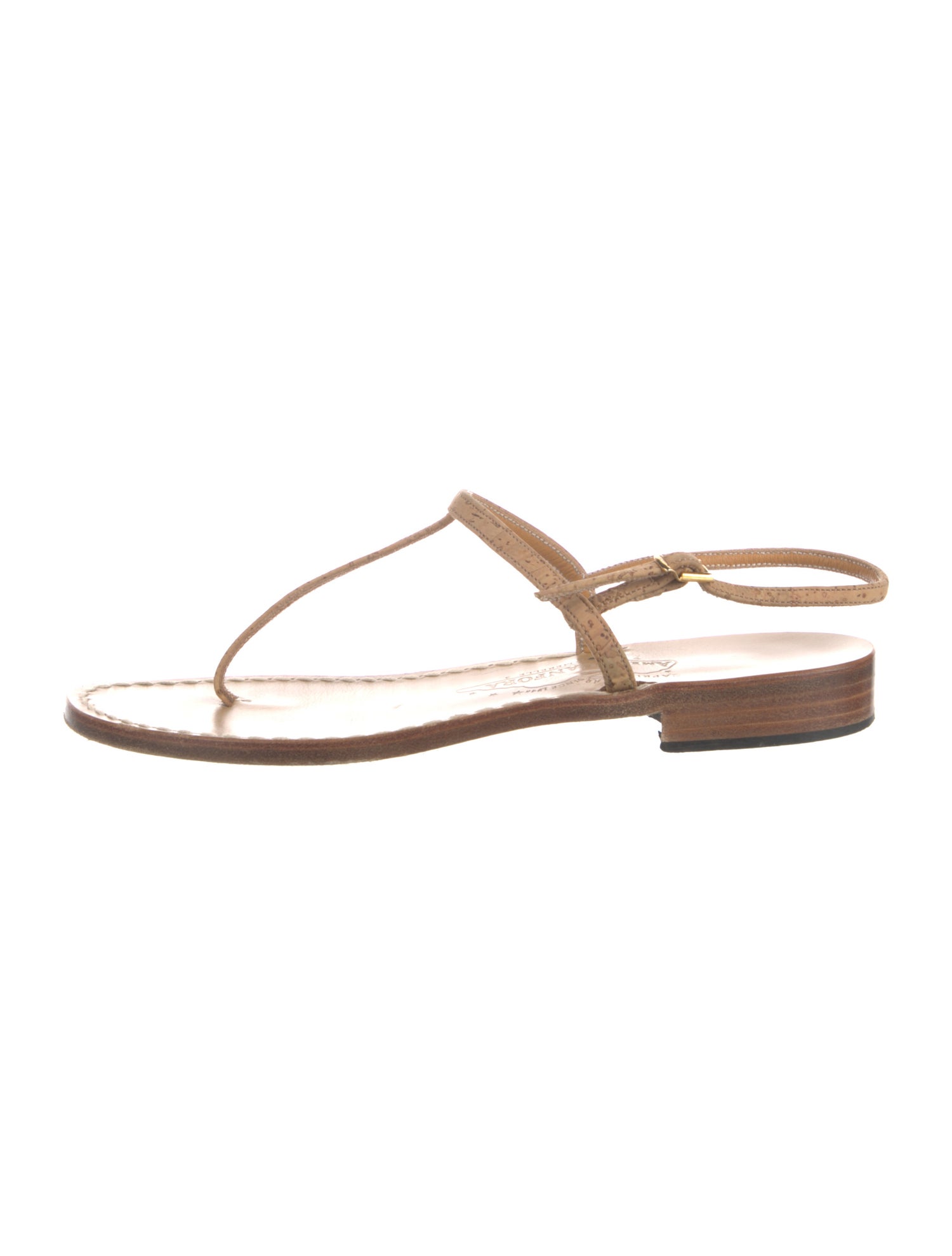 Amedeo Leather T-Strap Sandals