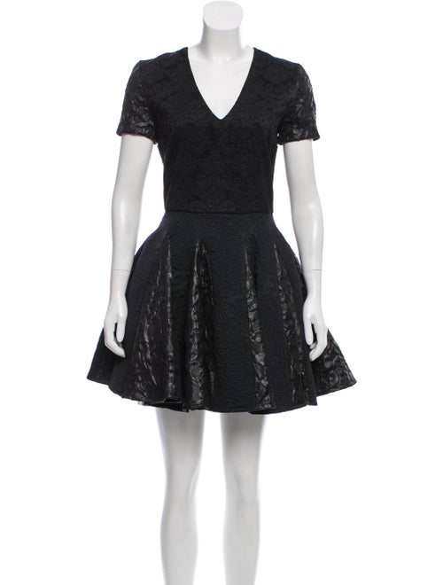 Amen. Jacquard Mini Dress Black