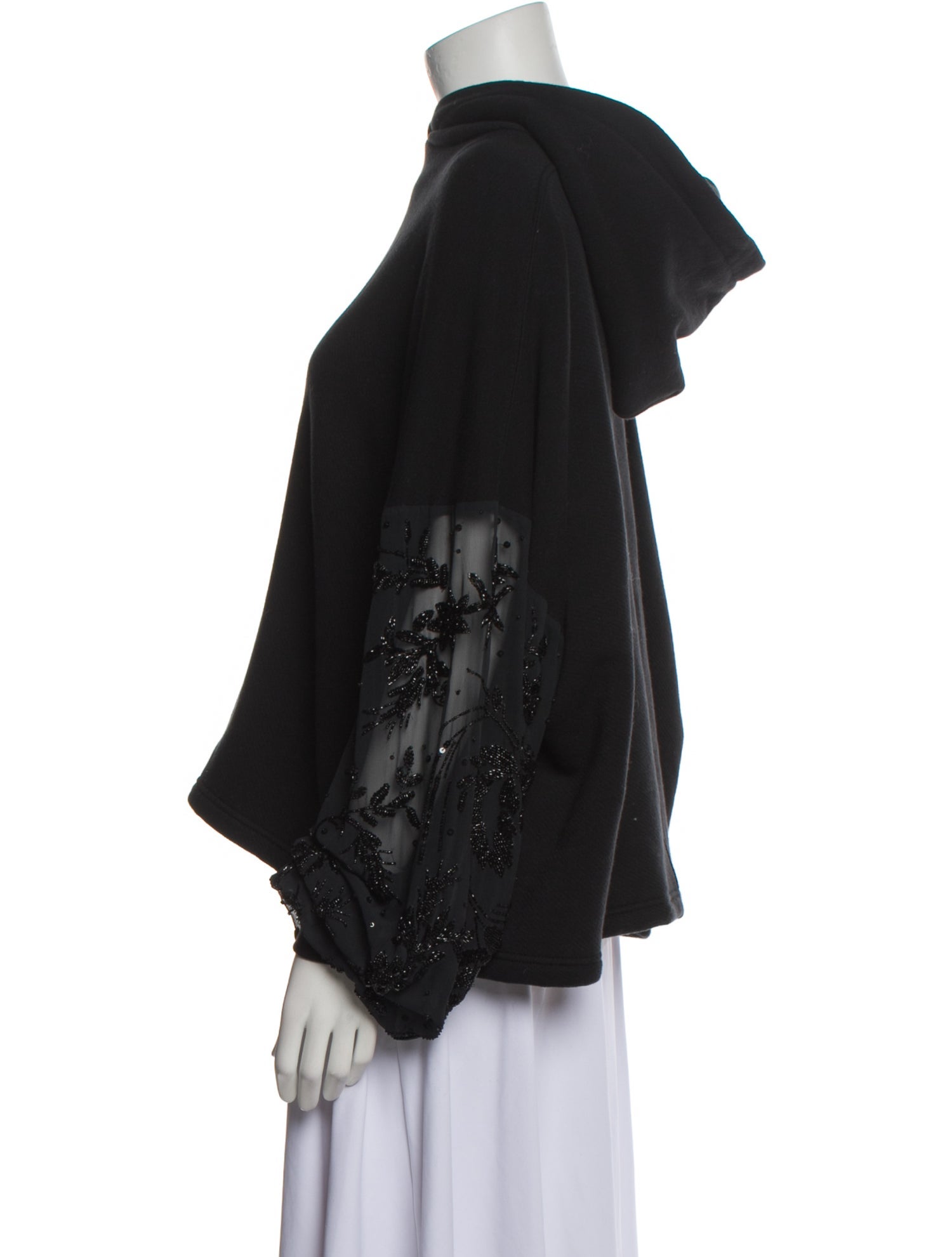 Amen. Lace Pattern Mock Neck Sweatshirt