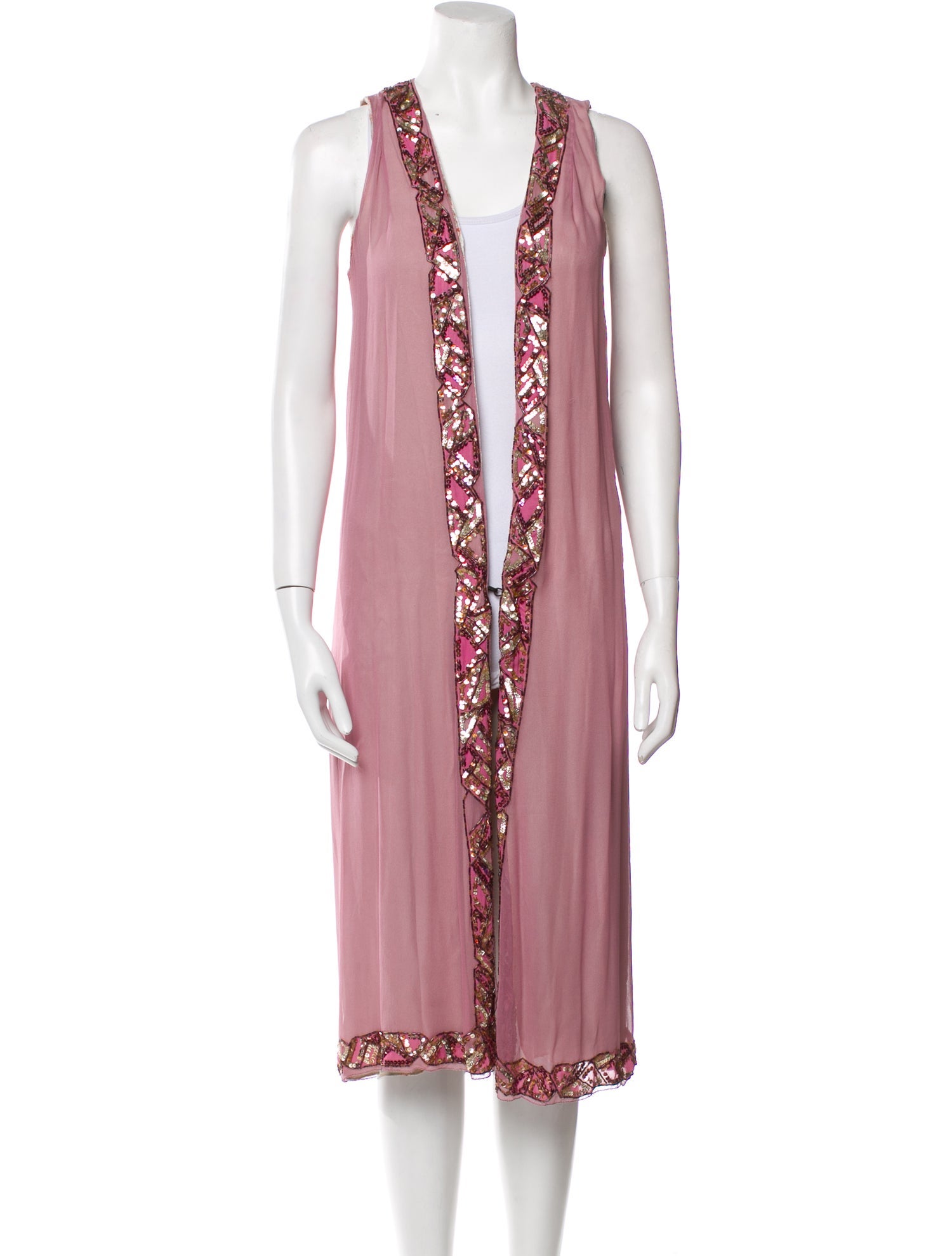 Amen. Silk Sequin Embellishments Robe