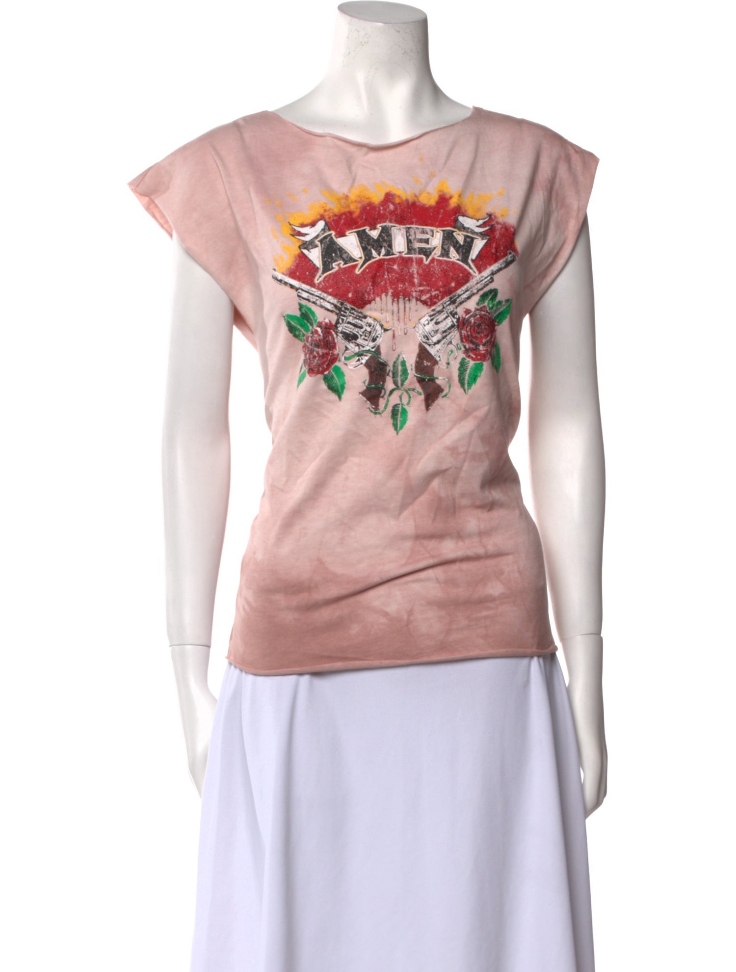 Amen. Graphic Print Bateau Neckline T-Shirt