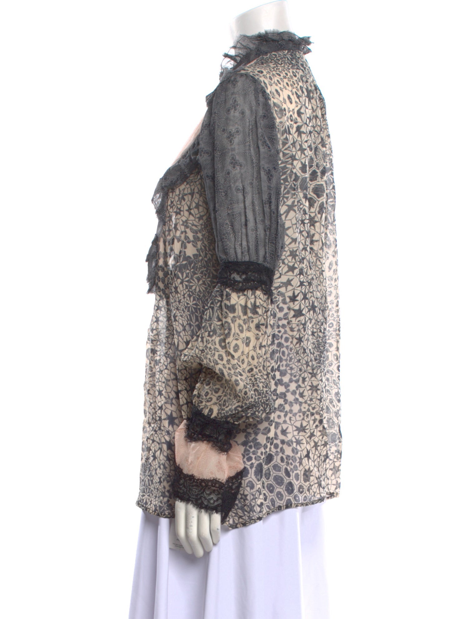 Amen. Silk Printed Blouse